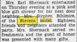 Stevens Motel - Sep 1951 Neighbors Get Together (newer photo)